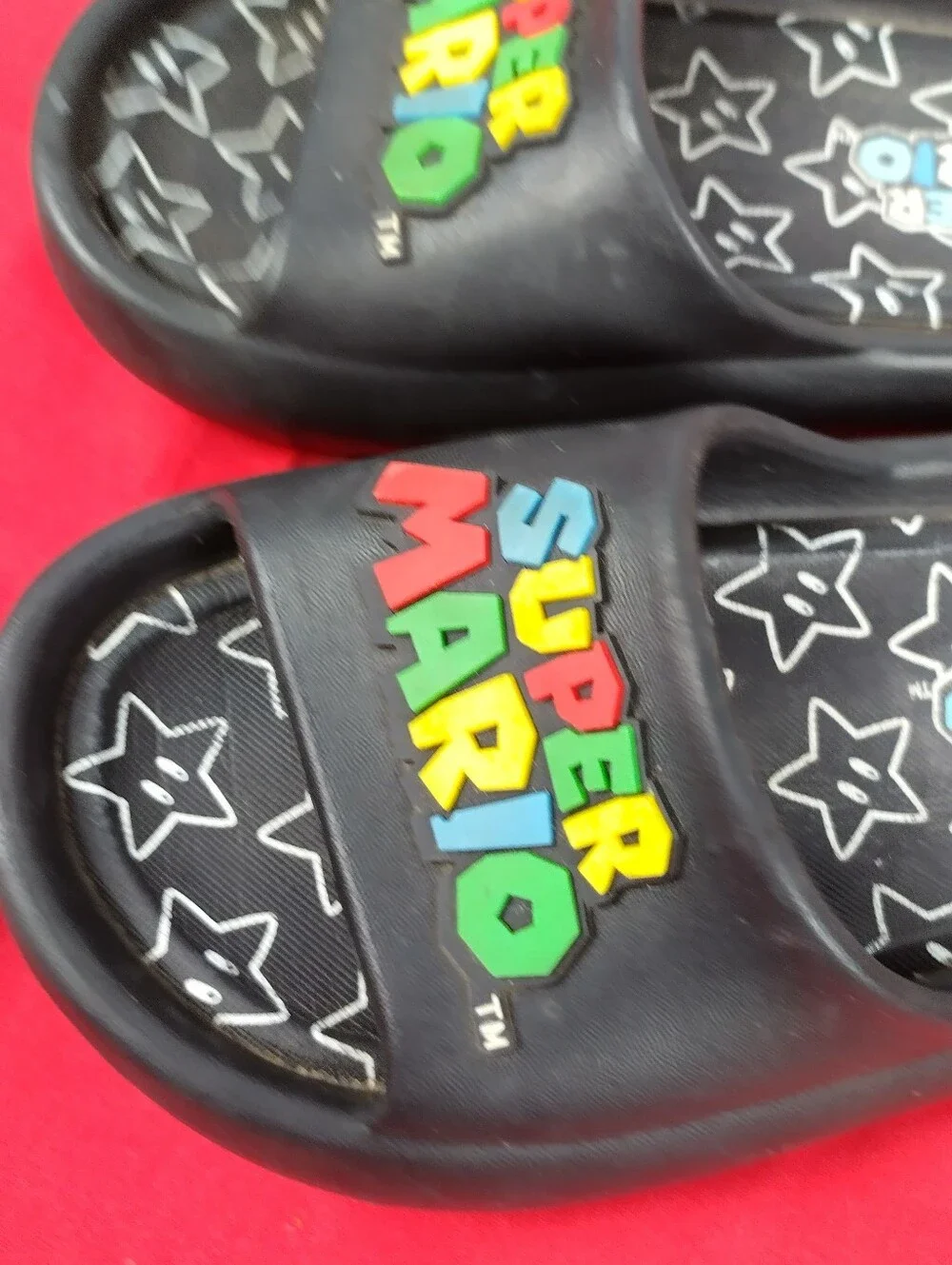 Super Mario Kids Size 10 Licensed Nintendo Men’s Slides Sandals Ground Up